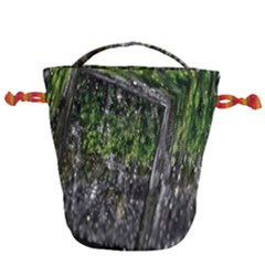 Green Glitter Squre Drawstring Bucket Bag by Sparkle