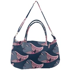 Doodle Queen Fish Pattern Removal Strap Handbag by tmsartbazaar