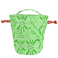 Electric Lime Drawstring Bucket Bag by Janetaudreywilson