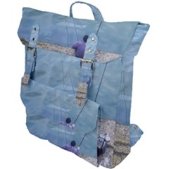 Senior Man Fishing At River, Montevideo, Uruguay001 Buckle Up Backpack by dflcprintsclothing