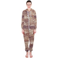 Grunge Surface Print Hooded Jumpsuit (ladies)  by dflcprintsclothing
