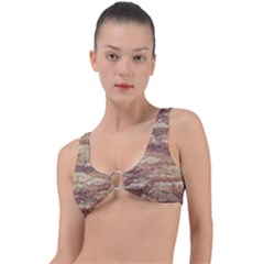 Grunge Surface Print Ring Detail Bikini Top by dflcprintsclothing