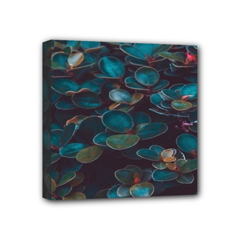 Realeafs Pattern Mini Canvas 4  X 4  (stretched) by Sparkle