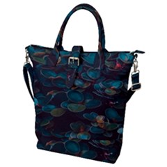 Realeafs Pattern Buckle Top Tote Bag by Sparkle