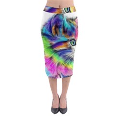 Rainbowcat Midi Pencil Skirt by Sparkle