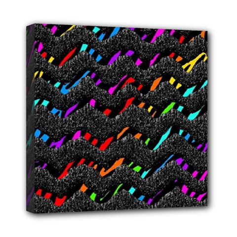 Rainbowwaves Mini Canvas 8  X 8  (stretched) by Sparkle