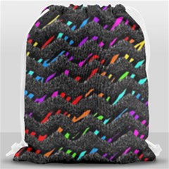 Rainbowwaves Drawstring Bag (large) by Sparkle