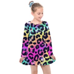 Animal Print Kids  Long Sleeve Dress by Sparkle