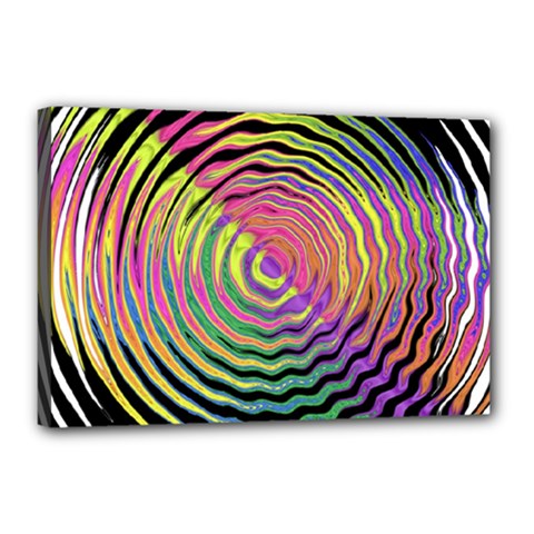 Rainbowwaves Canvas 18  X 12  (stretched) by Sparkle