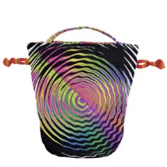Rainbowwaves Drawstring Bucket Bag by Sparkle
