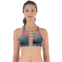 Rainbowwaves Perfectly Cut Out Bikini Top by Sparkle
