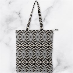 Abstract Boho Style Geometric Double Zip Up Tote Bag by tmsartbazaar