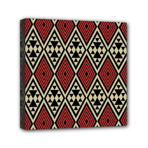 Motif Boho Style Geometric Mini Canvas 6  X 6  (stretched) by tmsartbazaar