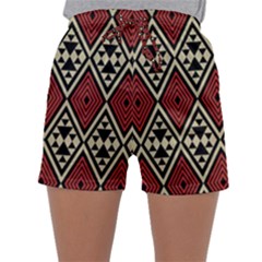 Motif Boho Style Geometric Sleepwear Shorts by tmsartbazaar