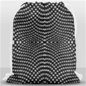 Black And White Geometric Kinetic Pattern Drawstring Bag (Large) View1