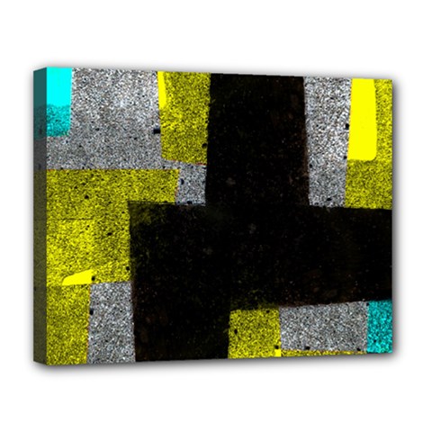 Abstract Tiles Canvas 14  X 11  (stretched) by essentialimage