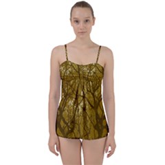 Forest Landscape Illustration 2 Babydoll Tankini Set by dflcprintsclothing