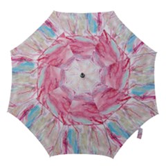 Abstract Marbling Hook Handle Umbrellas (medium) by kaleidomarblingart