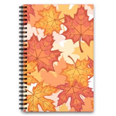 Autumn Leaves Pattern 5 5  X 8 5  Notebook by designsbymallika