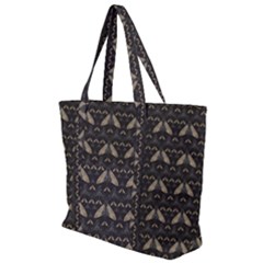 Moth Pattern Zip Up Canvas Bag by GretaBerlin