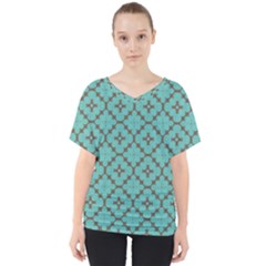 Tiles V-neck Dolman Drape Top by Sobalvarro