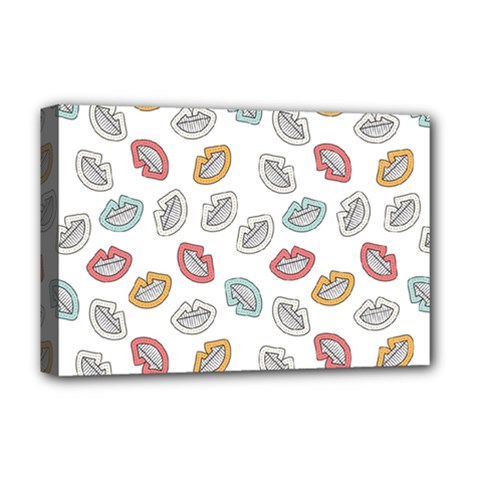 Happy Doodle Laugh Deluxe Canvas 18  X 12  (stretched) by tmsartbazaar