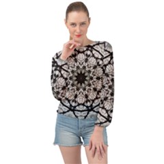 Evil Mandala  Banded Bottom Chiffon Top by MRNStudios