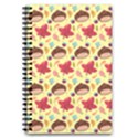 Cute Leaf Pattern 5.5  x 8.5  Notebook View1