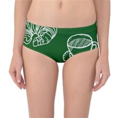 Books And Baked Goods Pattern Mid-waist Bikini Bottoms by DithersDesigns