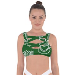 Books And Baked Goods Pattern Bandaged Up Bikini Top by DithersDesigns