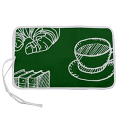 Books And Baked Goods Pattern Pen Storage Case (m) by DithersDesigns