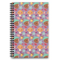 Nuts And Mushroom Pattern 5 5  X 8 5  Notebook by designsbymallika