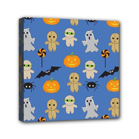 Halloween Mini Canvas 6  X 6  (stretched) by Sobalvarro