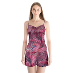 Dragons Flames Satin Pajamas Set by kaleidomarblingart