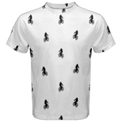 Riding Bike Motif Print Pattern Men s Cotton Tee by dflcprintsclothing