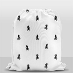Riding Bike Motif Print Pattern Drawstring Bag (small) by dflcprintsclothing