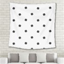 Black And White Baseball Print Pattern Square Tapestry (Large) View2