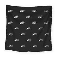 Formula One Black And White Graphic Pattern Square Tapestry (large) by dflcprintsclothing