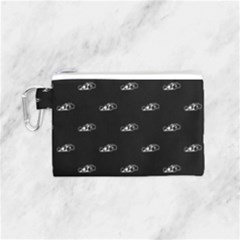 Formula One Black And White Graphic Pattern Canvas Cosmetic Bag (small) by dflcprintsclothing
