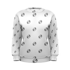 American Football Ball Motif Print Pattern Women s Sweatshirt by dflcprintsclothing