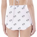 American Football Ball Motif Print Pattern High-Waisted Bikini Bottoms View2