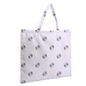 American Football Ball Motif Print Pattern Zipper Large Tote Bag View2