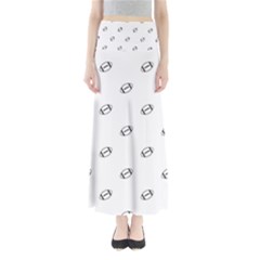 American Football Ball Motif Print Pattern Full Length Maxi Skirt by dflcprintsclothing