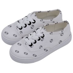 American Football Ball Motif Print Pattern Kids  Classic Low Top Sneakers by dflcprintsclothing