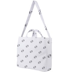 American Football Ball Motif Print Pattern Square Shoulder Tote Bag by dflcprintsclothing