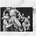 Laocoon Sculpture Over Black Canvas Cosmetic Bag (XXXL) View2