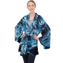 Cold Snap Long Sleeve Velvet Kimono  by MRNStudios