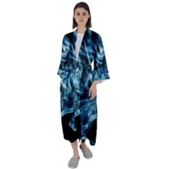 Cold Snap Maxi Satin Kimono by MRNStudios