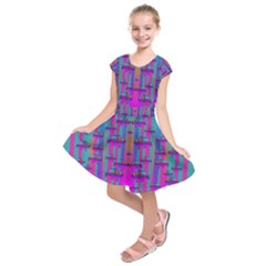 Tropical Rainbow Fishes  In Meadows Of Seagrass Kids  Short Sleeve Dress by pepitasart