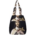 Virgin Mary Sculpture Dark Scene Center Zip Backpack View1